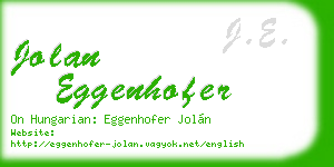jolan eggenhofer business card